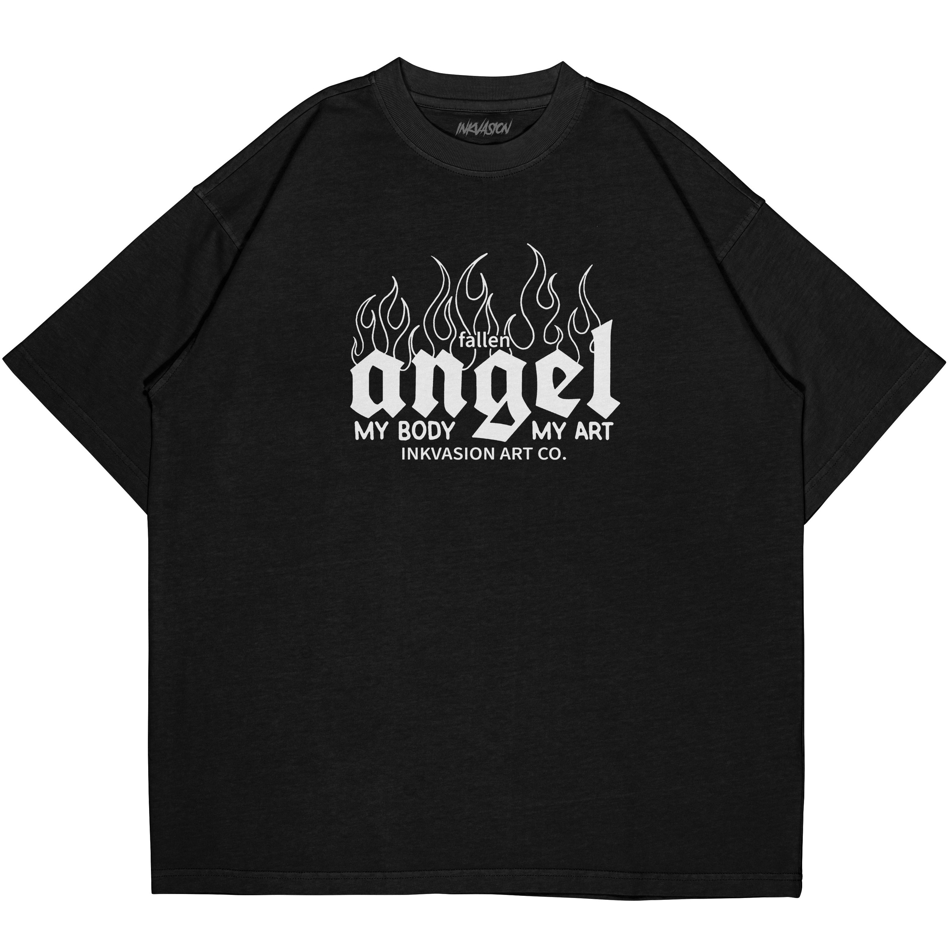 ANGEL BLACK WORK TEE