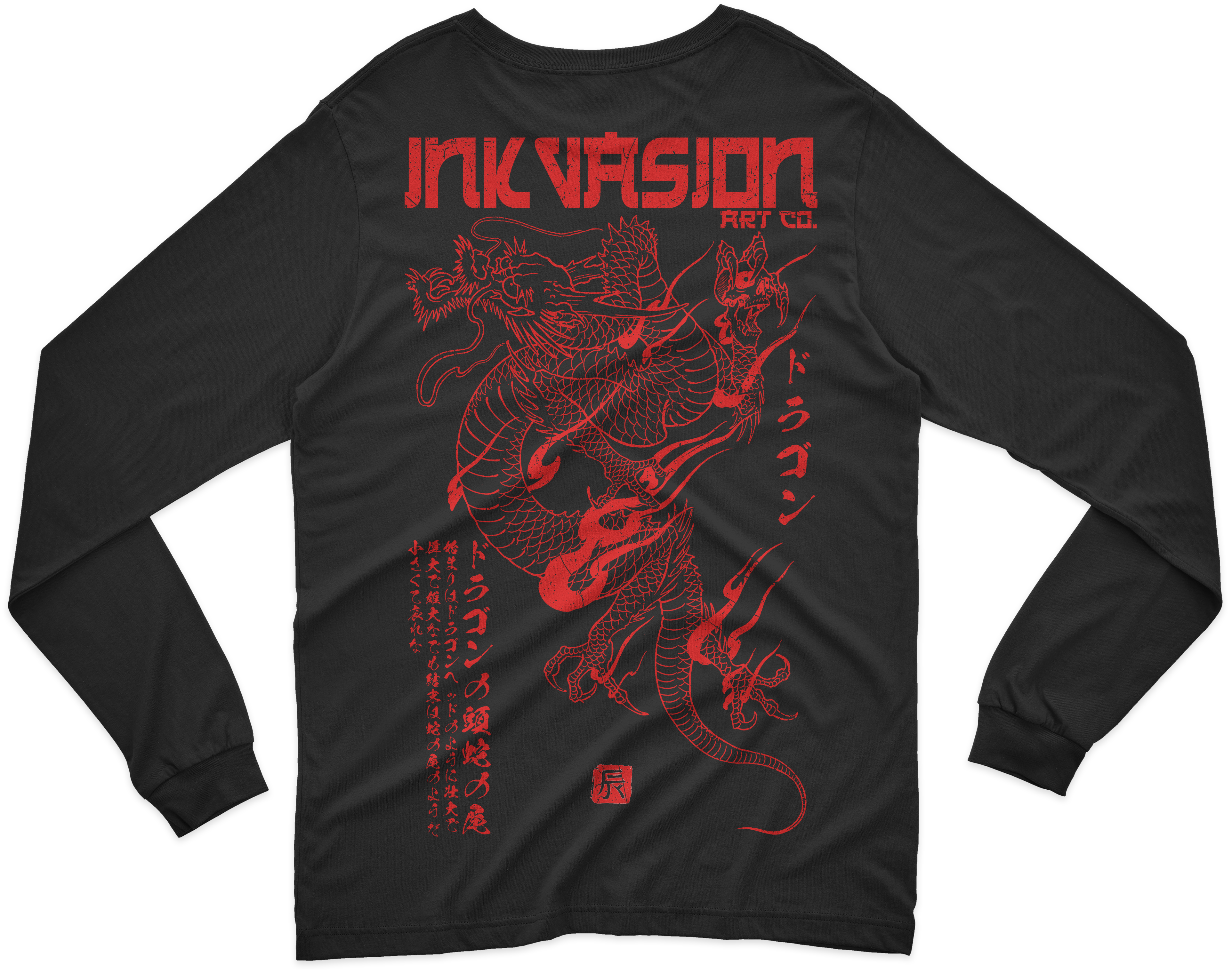 POLERA MANGA LARGA DRAGÓN IREZUMI TATTOO