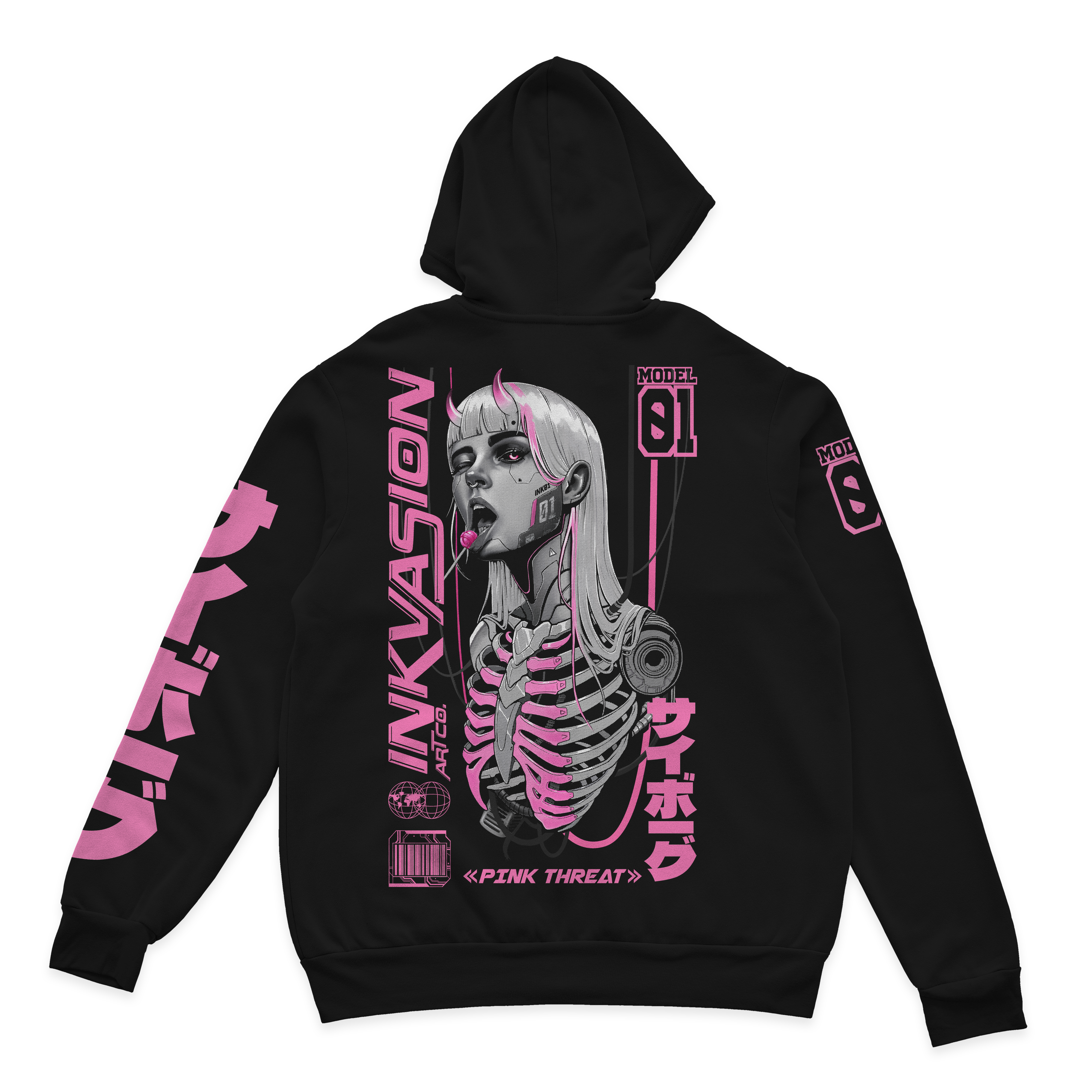 HOODIE PINK THREAT