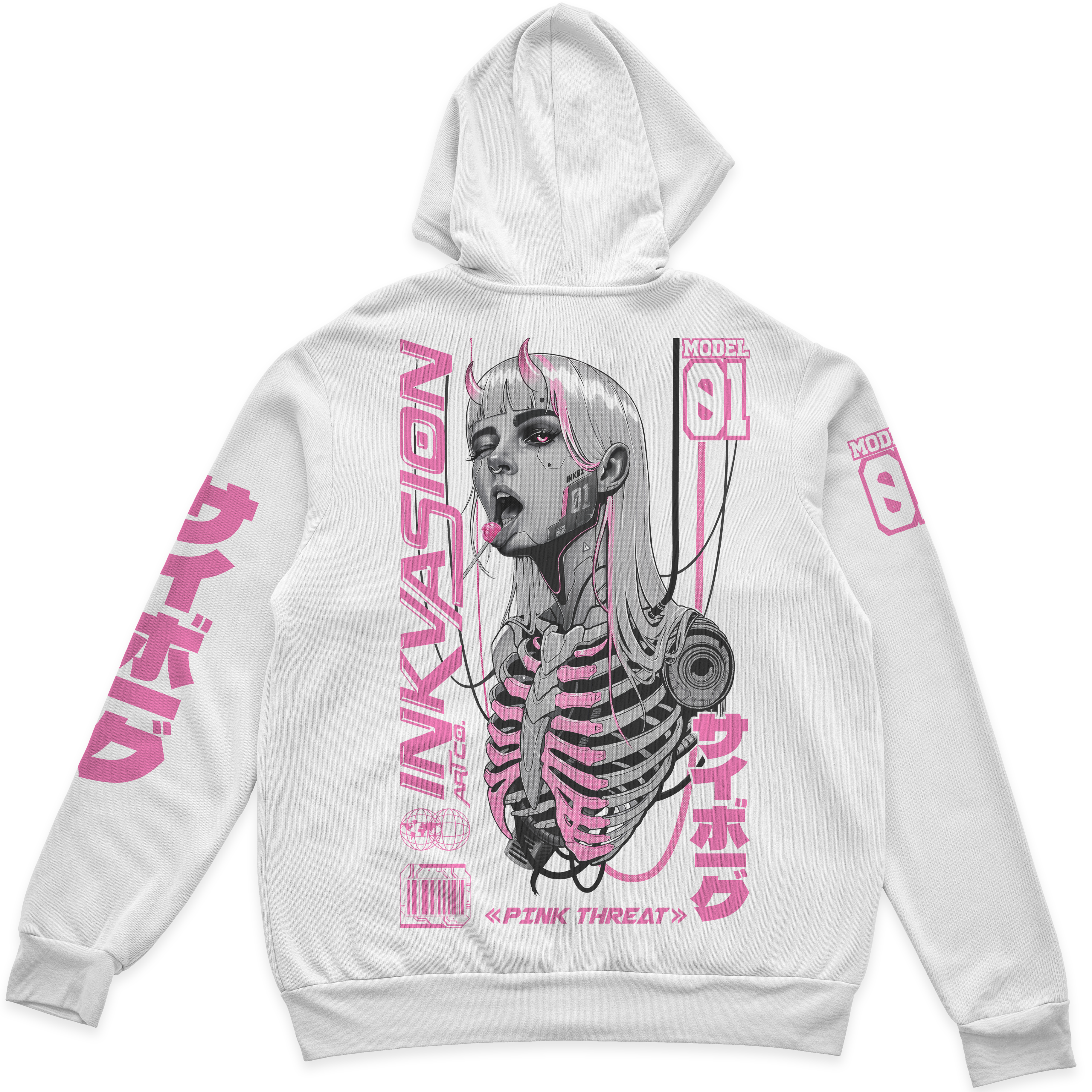 HOODIE PINK THREAT